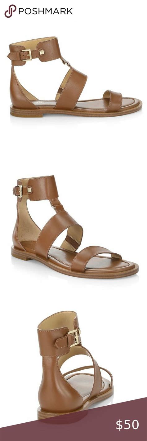 michael michael kors amos leather gladiator sandal|leather gladiator sandals amos.